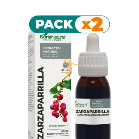 Pack 2x EXTRACTO DE ZARZAPARRILLA 50ML SORIA NATURAL