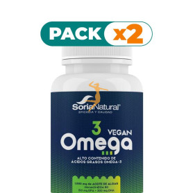 Pack 2x OMEGA-3 VEGANO 60 PERLAS SORIA NATURAL