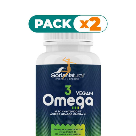 Pack 2x OMEGA-3 VEGANO 60 PERLAS SORIA NATURAL