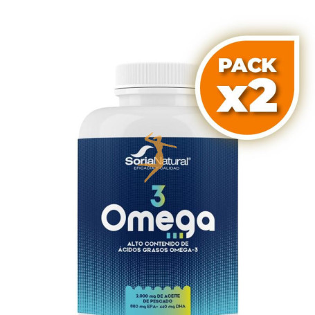 Pack 2x OMEGA-3 180 PERLAS SORIA NATURAL
