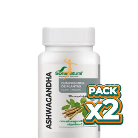 Pack 2x ASHWAGANDHA 30 COMPRIMIDOS SORIA NATURAL