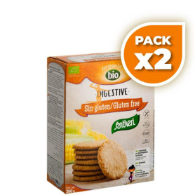 Pack 2x GALLETAS DIGESTIVE SIN GLUTEN BIO 360Gr. SANTIVERI