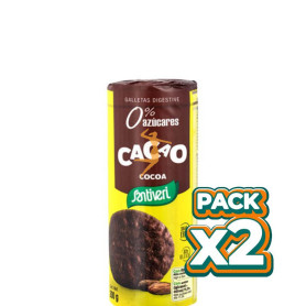 Pack 2x GALLETAS DIGESTIVE CACAO 200Gr. SANTIVERI