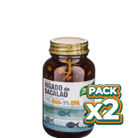 Pack 2x ACEITE HIGADO BACALAO 120 PERLAS SANTIVERI