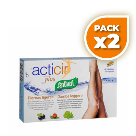 Pack 2x ACTICIR PLUS 40 CÁPSULAS SANTIVERI