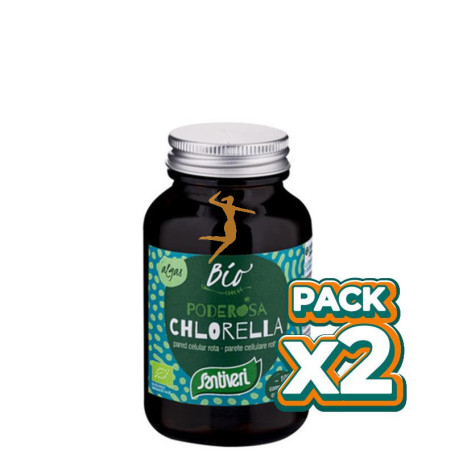 Pack 2x ALGA CHLORELLA BIO 118 COMPRIMIDOS SANTIVERI