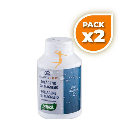 Pack 2x QUANTICUM COLÁGENO CON MAGNESIO 180 COMPRIMIDOS SANTIVERI