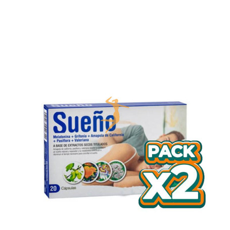 Pack 2x SUEÑO CAPSULAS 9Gr. SANTIVERI