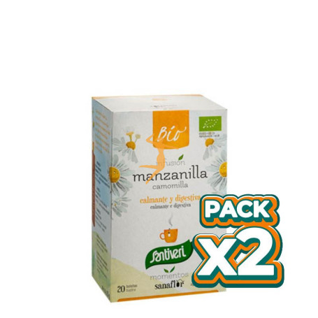 Pack 2x MANZANILLA BIO 20 FILTROS SANTIVERI