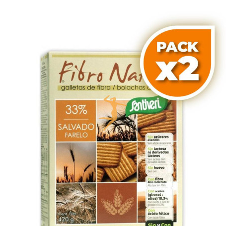 Pack 2x GALLETAS FIBRONATURA 250Gr. SANTIVERI