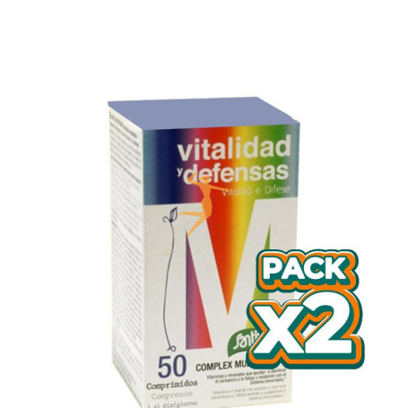 Pack 2x VITAMINAS COMPLEX MILTIVITAMIN 50 COMPRIMIDOS SANTIVERI