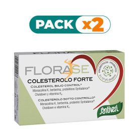 Pack 2x FLORASE COLESTEROLO FORTE 40 CAPSULAS SANTIVERI