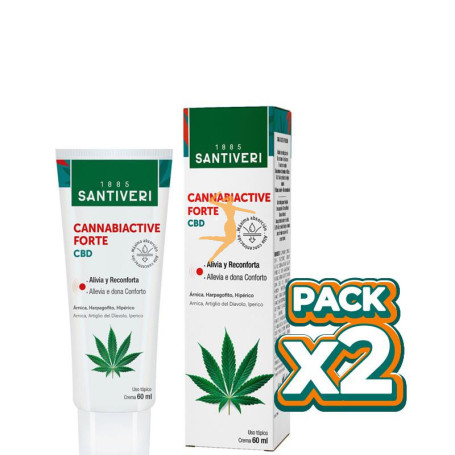 Pack 2x CREMA CANNABIACTIVE FORTE 60Ml SANTIVERI