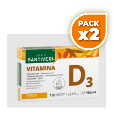 Pack 2x VITAMINA D3 60 COMPRIMIDOS SANTIVERI
