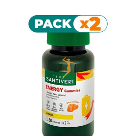 Pack 2x ENERGY GUMMIES 60 GOMINOLAS MASTICABLES SANTIVERI