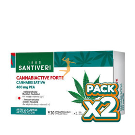 Pack 2x CANNABIACTIVE FORTE 20 CÁPSULAS BLANDAS SANTIVERI