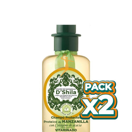 Pack 2x CHAMPÚ PROTEICO DE MANZANILLA 300Ml. SHILA