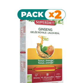 Pack 2x GINSENG JALEA REAL BIO 20 AMPOLLAS SUPERDIET