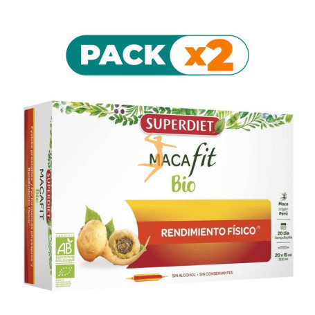 Pack 2x MACAFIT BIO 20 AMPOLLAS SUPERDIET