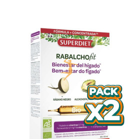 Pack 2x RABALCHOFIT BIO (RÁBANO NEGRO Y ALCACHOFA) 20 AMPOLLAS SUPERDIET