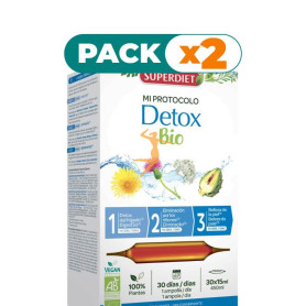 Pack 2x PROTOCOLO DETOX BIO 3 FASES X 10 AMPOLLAS SUPERDIET