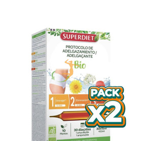 Pack 2x PROTOCOLO ADELGAZANTE BIO 3 FASES X 10 AMPOLLAS SUPERDIET