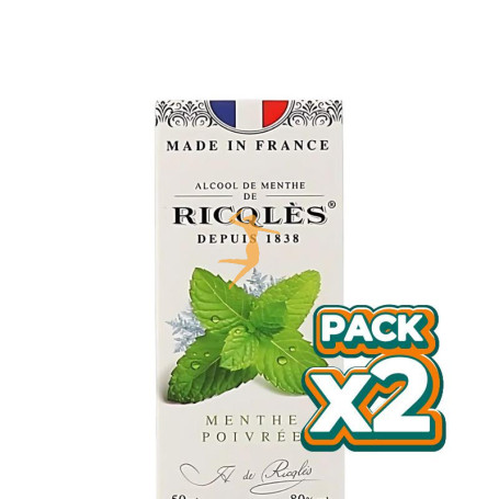 Pack 2x RICQLÈS ALCOHOL DE MENTA 50ML SUPERDIET
