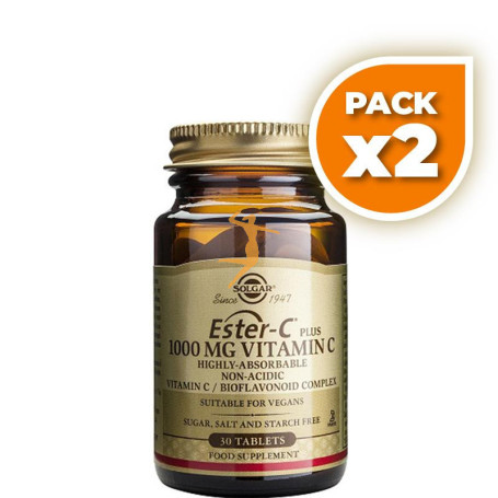 Pack 2x ESTER-C PLUS 1.000Mg. 30 CÁPSULAS SOLGAR