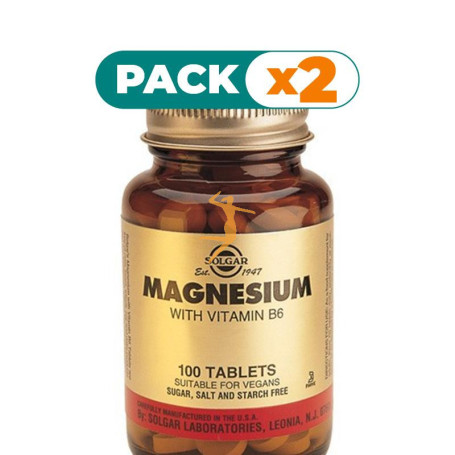 Pack 2x MAGNESIO + VIT. B6 100COMP. SOLGAR