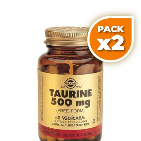 Pack 2x TAURINA 50 CÁPSULAS VEGETALES SOLGAR