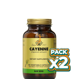 Pack 2x CAYENA 100 CÁPSULAS VEGETALES SOLGAR