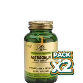 Pack 2x ASTRAGALUS EXTRACTO DE RAÍZ 60 CÁPSULAS VEGETALES SOLGAR