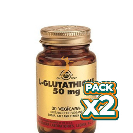 Pack 2x L-GLUTATION 50Mg. 30 CÁPSULAS SOLGAR