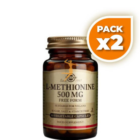 Pack 2x L-METIONINA 30 CAPSULAS VEGETALES SOLGAR