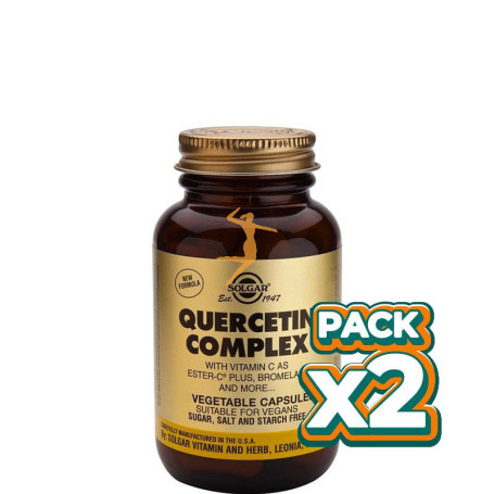 Pack 2x QUERCITINA COMPLEX 100 CÁPSULAS VEGETALES SOLGAR