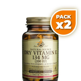 Pack 2x VITAMINA E 200UI 50 CÁPSULAS SOLGAR