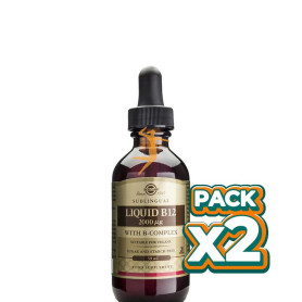 Pack 2x VITAMINA B12 LÍQUIDA CON B-COMPLEX 59Ml. SOLGAR