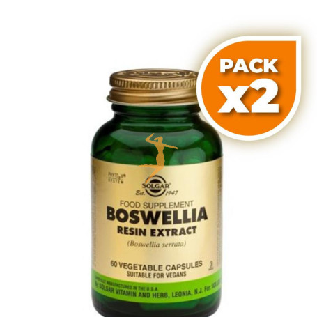 Pack 2x BOSWELLIA RESINA EXTRACTO 60 CÁPSULAS SOLGAR