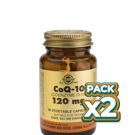 Pack 2x COENZIMA Q-10 120Mg. EN ACEITE 30 CÁPSULAS VEGETALES SOLGAR