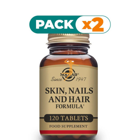 Pack 2x FORMULA PELO, PIEL Y UÑAS 120 CÁPSULAS SOLGAR