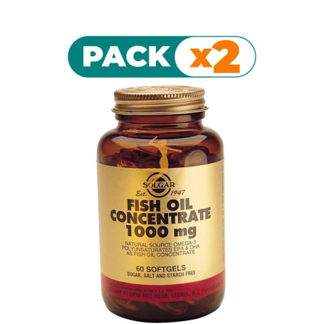 Pack 2x ACEITE DE PESCADO CONCENTRADO 60 CÁPSULAS SOLGAR