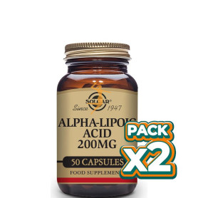 Pack 2x ACIDO ALFA LIPOICO 200MG 50 CAP VEGETALES SOLGAR
