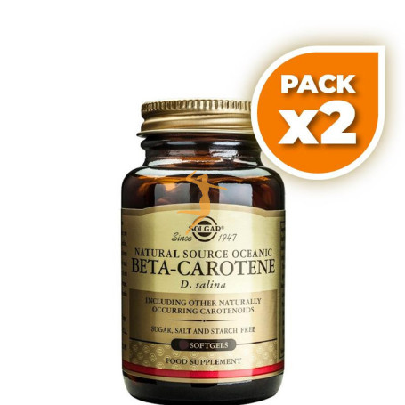 Pack 2x BETA CAROTENO OCEÁNICO 7Mg. 180 CÁPSULAS SOLGAR