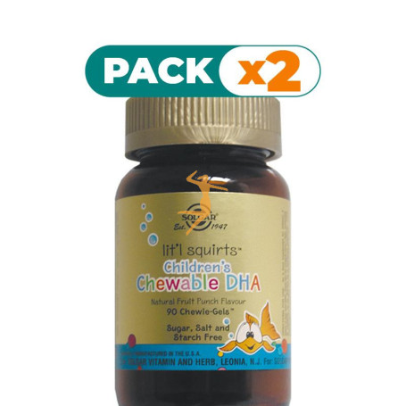 Pack 2x DHA MASTICABLE 90 CÁPSULAS SOLGAR