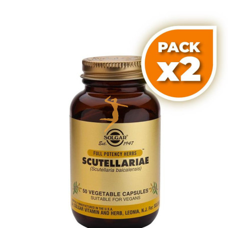 Pack 2x ESCUTELARIA 50 CAPSULAS VEGETALES SOLGAR