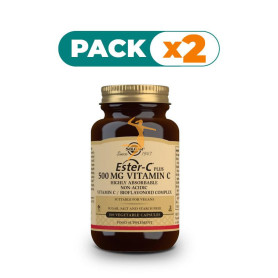 Pack 2x ESTER-C PLUS 500Mg. 100 CÁPSULAS VEGETALES SOLGAR