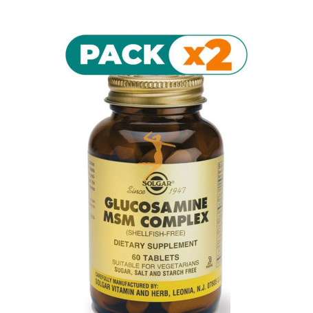 Pack 2x GLUCOSAMINA MSM COMPLEX 60 CÁPSULAS SOLGAR