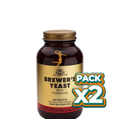Pack 2x LEVADURA DE CERVEZA 250 CAPSULAS SOLGAR