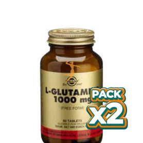 Pack 2x L-GLUTAMINA 1.000 MG 60 CAPSULAS SOLGAR