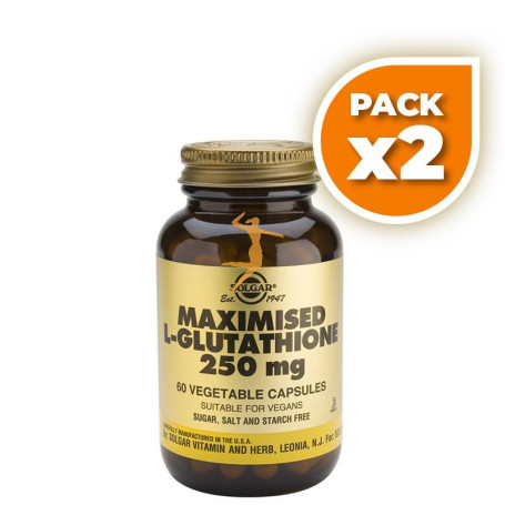 Pack 2x L-GLUTATION MAXIMIZADO 60 CÁPSULAS VEGETALES SOLGAR